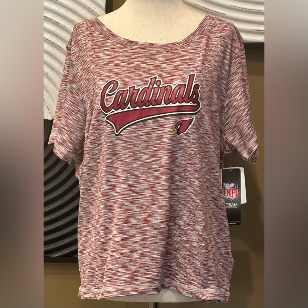 NWT Women’s Arizona Cardinals New Era SS T-Shirt w Glittery Logo~XL~$37